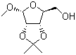 甲基-2,3-O-异亚丙基-D-呋喃核糖苷分子式结构图