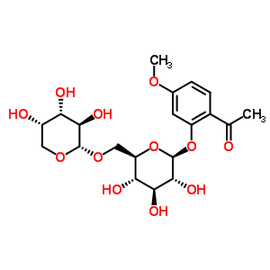 丹皮酚原苷分子式结构图