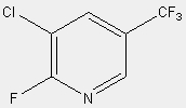 3-氯-2-氟-5-(三氟甲基)吡啶分子式结构图