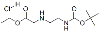 N-[2-(叔丁氧羰基氨基)乙基]甘氨酸乙酯盐酸盐分子式结构图