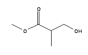 (R)-(-)-3-羟基-2-甲基丙酸甲酯分子式结构图