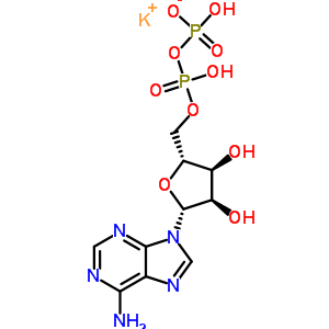 腺苷-5'-二磷酸一钾盐二水合物分子式结构图