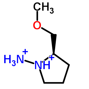 (R)-(+)-1-氨基-2-(甲氧基甲基)吡咯烷分子式结构图