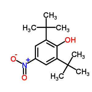 2,6-二叔丁基-4-硝基苯酚分子式结构图