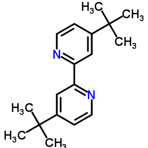4,4'-二叔丁基-2,2'-二吡啶分子式结构图