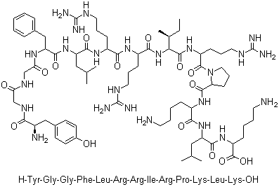 强啡肽 A (1-13)分子式结构图