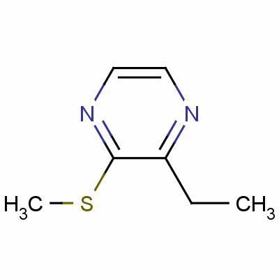 2-乙基-3-(甲硫基)吡嗪分子式结构图