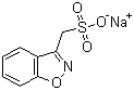 1,2-苯并异噁唑-3-甲磺酸钠盐分子式结构图