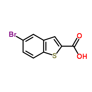 5-溴-1-苯并噻吩-2-羧酸分子式结构图