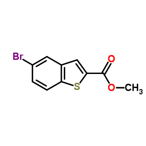 5-溴-1-苯并噻吩-2-羧酸甲酯分子式结构图