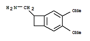 4,5-二甲氧基-1-(氨基甲基)苯并环丁烷分子式结构图