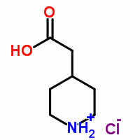 哌啶-4-乙酸盐酸盐分子式结构图