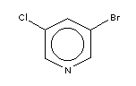 3-溴-5-氯吡啶分子式结构图