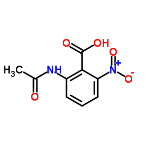 2-乙酰氨基-6-硝基苯甲酸分子式结构图