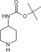 4-N-叔丁氧羰基氨基哌啶分子式结构图