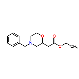 (4-苄基吗啉-2-基)乙酸乙酯分子式结构图