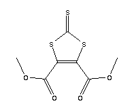 2-硫代-1,3-二硫杂环戊烯-4,5-二羧酸二甲酯分子式结构图