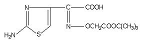 (Z)-2-(2-氨基噻唑-4-基)-2-叔丁氧羰甲氧亚氨基乙酸分子式结构图