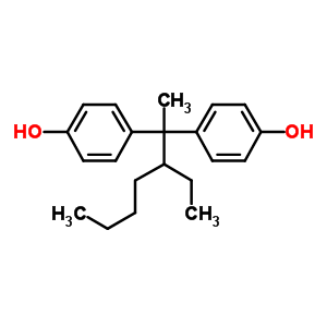 4,4'-(2-乙基亚己基)双苯酚分子式结构图