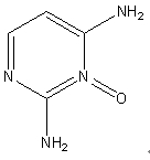 2,4-二氨基嘧啶-3-氧化物分子式结构图