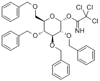 2,3,4,6-四-O-苄基-alpha-D-吡喃葡萄糖基三氯乙亚氨酸酯分子式结构图