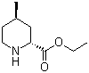 (2R,4R)-4-甲基-2-哌啶甲酸乙酯分子式结构图