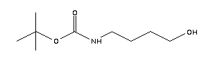 4-(N-叔丁氧羰基氨基)-1-丁醇分子式结构图