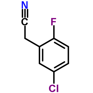 2-氟-5-氯苯乙腈分子式结构图