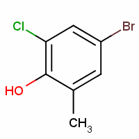 2-甲基-4-溴-6-氯苯酚分子式结构图