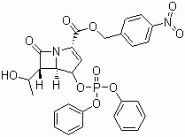 (5R,6S)-2-(二苯氧基磷酰氧基)-6-((1R)-1-羟基乙基)-7-氧代-1-氮杂双环[3.2.0]庚-2-烯-2-羧酸对硝基苯甲醇酯分子式结构图