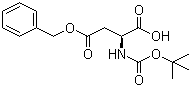 N-Boc-L-天冬氨酸-4-苄酯分子式结构图