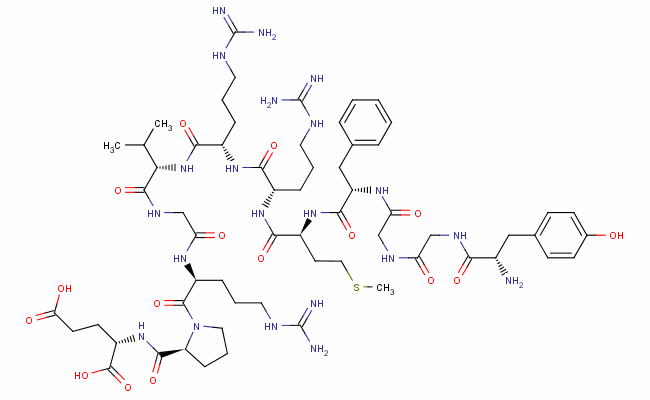 牛肾上腺髓质十二肽分子式结构图