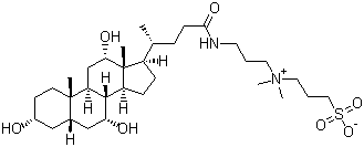 3-[3-(胆酰胺丙基)二甲氨基]丙磺酸内盐分子式结构图