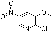 2-氯-3-甲氧基-5-硝基吡啶分子式结构图