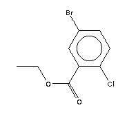 5-溴-2-氯苯甲酸乙酯分子式结构图