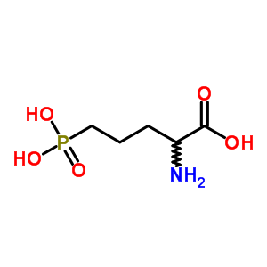 DL-2-氨基-5-膦酰基缬草酸分子式结构图