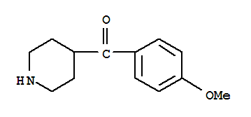 4-(4-甲氧基苯甲酰)哌啶分子式结构图