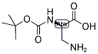 N-alpha-叔丁氧羰基-D-2,3-二氨基丙酸分子式结构图