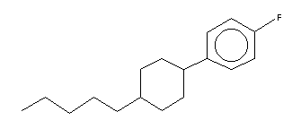 反-4-(4-正戊基环己基)-1-氟苯分子式结构图