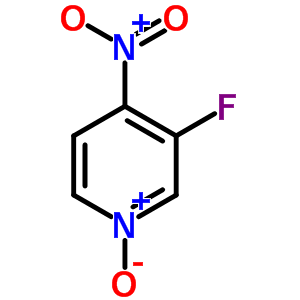 3-氟-4-硝基-N-氧化吡啶分子式结构图