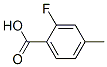 2-氟-4-甲基苯甲酸分子式结构图