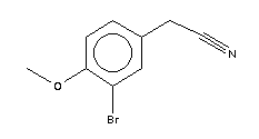 3-溴-4-甲氧基苯乙腈分子式结构图