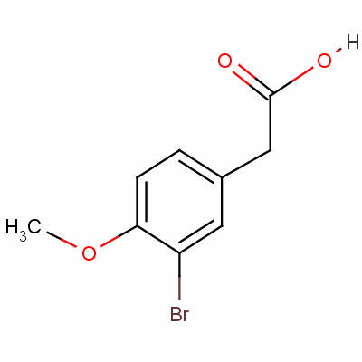 3-溴-4-甲氧基苯乙酸分子式结构图