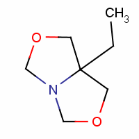 7-乙基双环噁唑烷/[5-乙基-1-氮杂-3,7-二氧代二环[3.3.0]辛烷分子式结构图