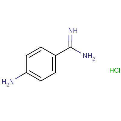 4-氨基苄脒盐酸盐分子式结构图