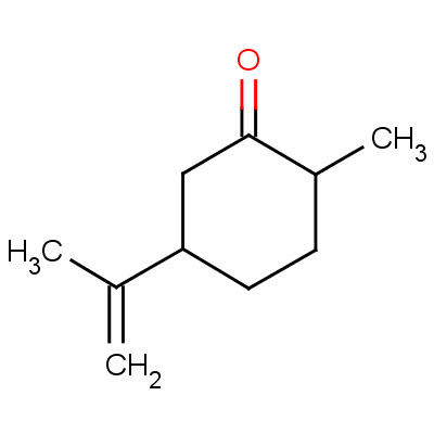 2-甲基-5-(1-甲基乙烯基)环己酮分子式结构图