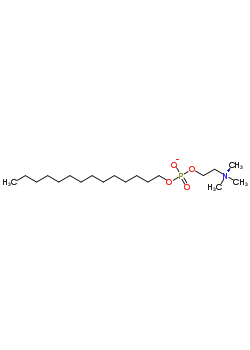 2-(三甲基氨基)乙基磷酸十四烷基酯分子式结构图