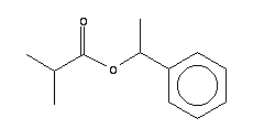 1-苯基乙醇异丁酸酯分子式结构图