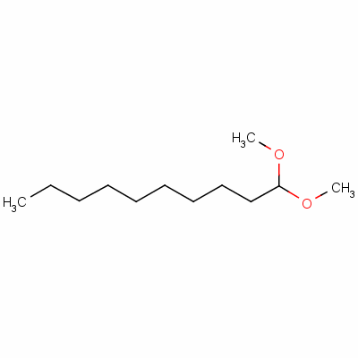 1,1-二甲氧基癸烷分子式结构图