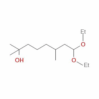 8,8-二乙氧基-2,6-二甲基-2-辛醇分子式结构图